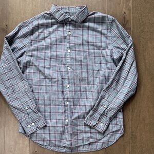 Bonobos Gray and Red Plaid Casual Shirt